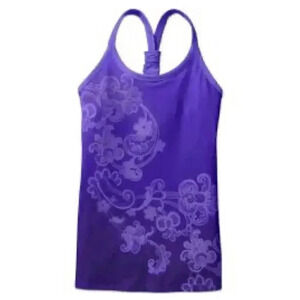 Athleta Pavitra Pansy Purple Stretch Shelf Bra Racerback Sport Top Size M